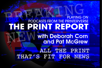 news show logo podcast about printing industry news