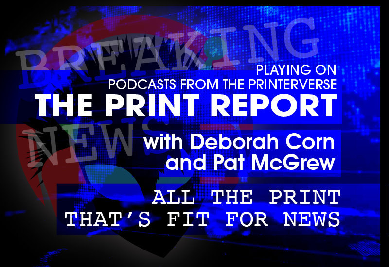 news show logo podcast about printing industry news